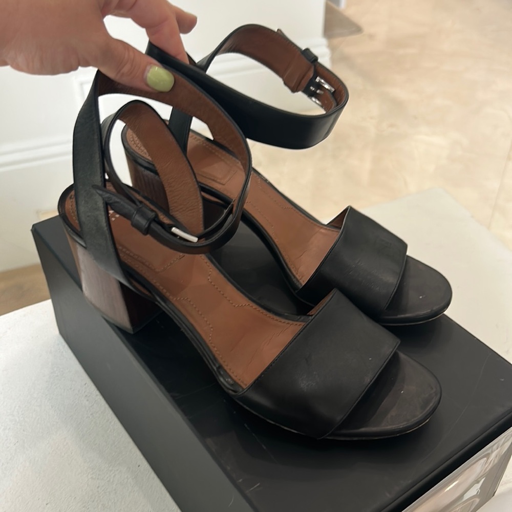 Givenchy, Paris, black and brown ankle heal. Size 8